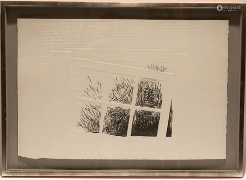 JULIE LEA, EMBOSSING AND GRAPHITE ON PAPER 1979, H 14