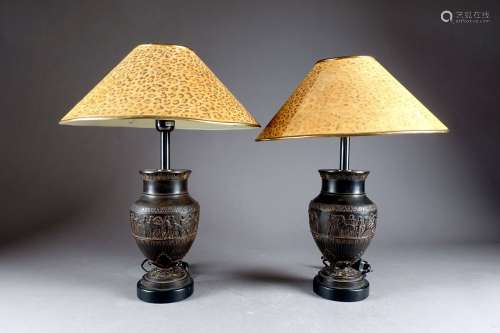 Paire de Lampes de salon “Greek Revival“.