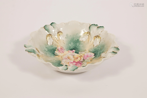 RS PRUSSIA IRIS MOLD BOWL C 1900 H 2.2