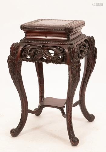 JAPANESE SQUARE TABLE, AS IS C 1900 H 29