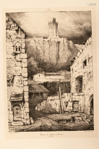 EUGENE ISABEY (FRENCH, 1803-1886) LITHOGRAPH IN BLACK