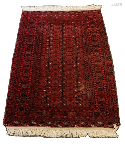 PAKISTANI BOKHARA WOOL CARPET, W 6' 2