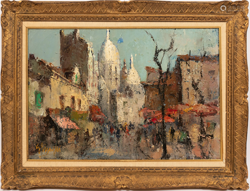 SIGNED OIL ON CANVAS C 1950 H 20