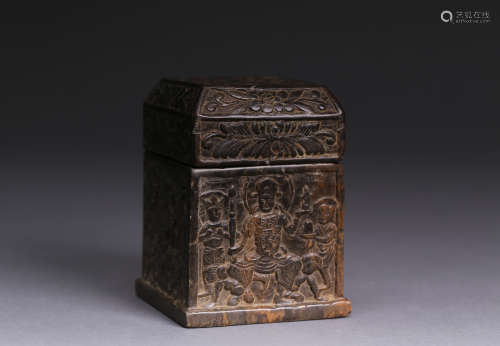 石制佛教人物舍利盒