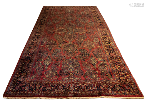 SAROUK PERSIAN ORIENTAL CARPET C 1930 W 8'5