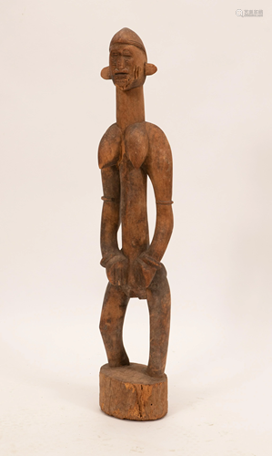 DOGON, MALI AFRICAN, CARVED WOOD STANDING FEMALE…