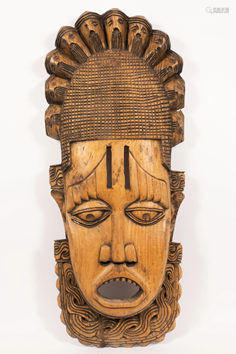 AFRICAN, NIGERIAN MODERN MASK H 42