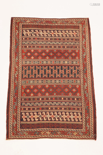 HAND WOVEN TRIBAL MAT C 1920 W 25