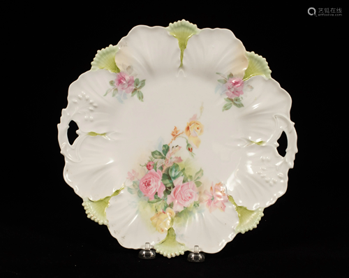 RS PRUSSIA CAKE PLATE C 1900 DIA 11