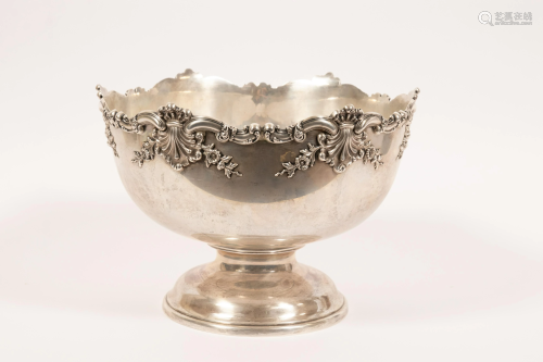 STERLING SILVER PUNCH BOWL, C. 1925, 47TR.O H 9