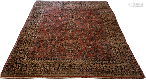 PERSIAN SAROUK WOOL RUG, C. 1930, W 8' 10