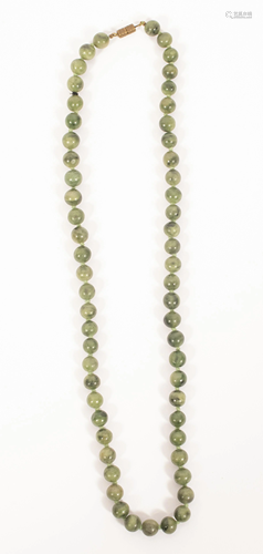 JADE BEAD NECKLACE L 22