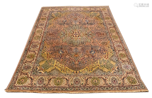 KERMAN PERSIAN CARPET C 1930, W 7'11