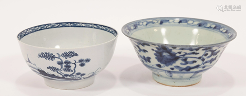 CHINESE PORCELAIN BOWLS, 19TH.C. TWO H 2.5