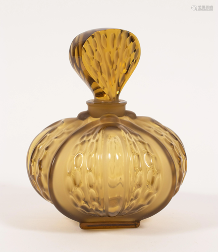 LALIQUE GLASS COLOGNE BOTTLE H 5