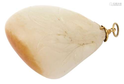 A Chinese White Jade Pebble