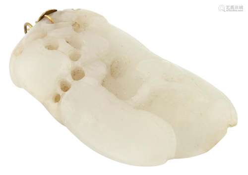 A Chinese White Jade Pendant