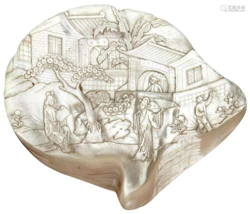 A Southern Chinese Carved Shell