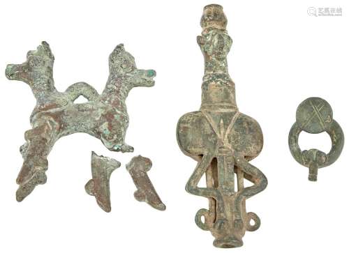 Three Archaic Luristan Bronze Ritual Objects
