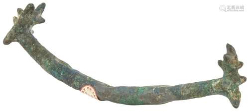 An Archaic Near Eastern Bronze Deer-Headed Artifact