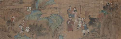 A Chinese School Ink and Color Painting on Silk