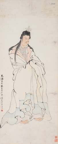 Ren Yi (1840-1896) Hanging scroll Guanyin