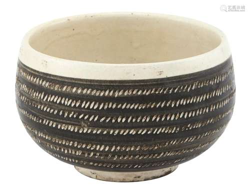 A Chinese Cizhou Cut-Slip Deep Bowl