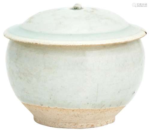 A Chinese Yingqing Glazed Jar and Cover