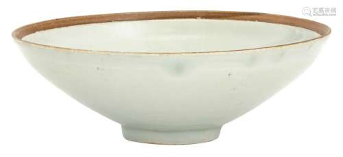 A Chinese Carved Qingbai Conical Bowl