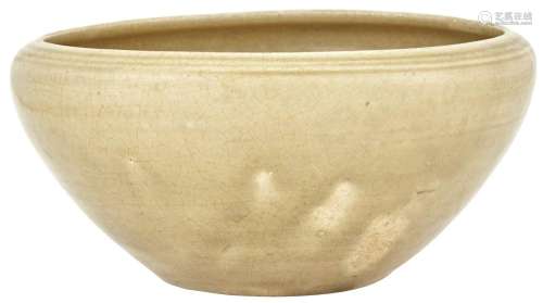A Chinese Crackle-Glazed Earthenware Alms Bowl