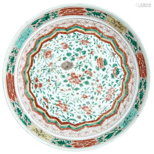 A Chinese Wucai Porcelain Dish