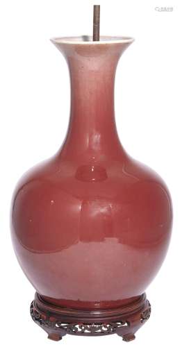A Chinese Oxblood Glazed Porcelain Vase