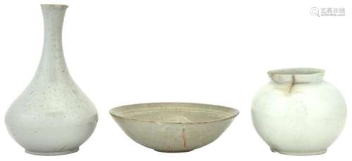 Three Korean Glazed Earthenware Vessels