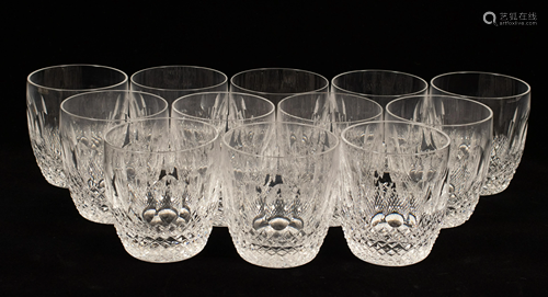 WATERFORD CRYSTAL COLEEN 12 TUMBLERS H 3