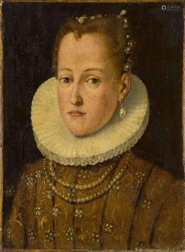 Manner of Lavinia Fontana, late 17th century- Portrait of a lady, quarter-length, turned to the left