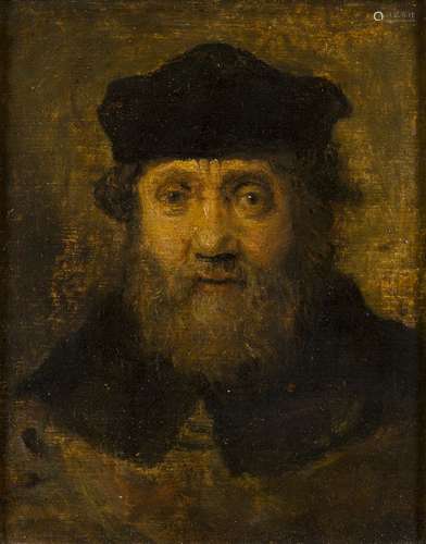 Circle of Pieter Hermansz Verelst, Dutch c.1618-c.1678- A bearded old Man, head and shoulders; oil