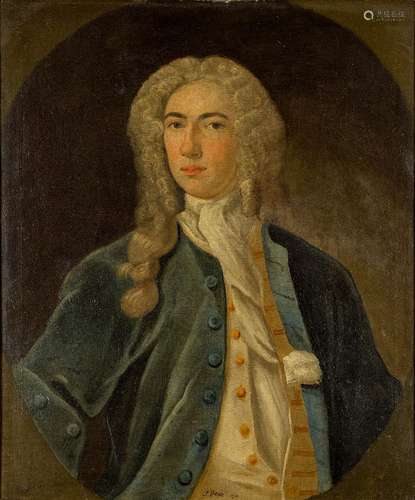 British School, early 18th century- Portrait of Thomas Hext (1699-1767), half-length turned to the