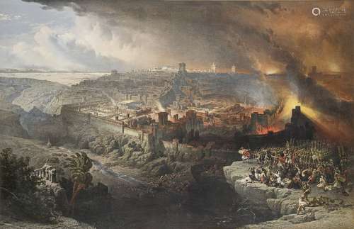 After David Roberts RA, Scottish 1796-1864- The Siege and Destruction of Jerusalem by the Romans