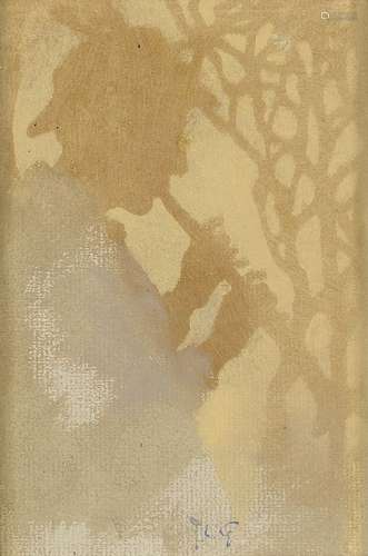 Thomas Cooper Gotch NEA RBA RI RP, British 1854-1931- The Piper; watercolour, signed with