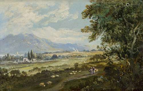 Circle of Thomas Miles Richardson Snr., British 1784-1848- The Lake District; oil on board, bears