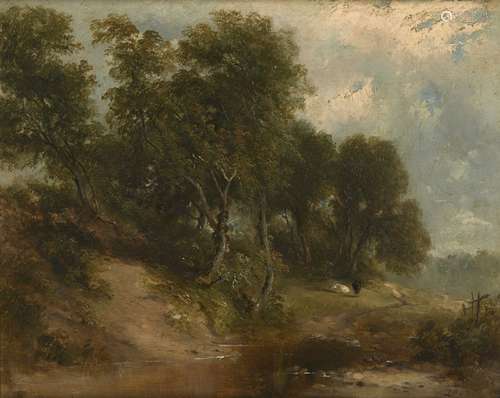 Attributed to George Vincent, British 1796-c.1832- Norfolk landscape; oil on canvas, signed