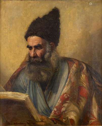 August Theodor Kaselowsky, German 1810-1891- Portrait of a scholar, c.1841; oil on canvas, signed,