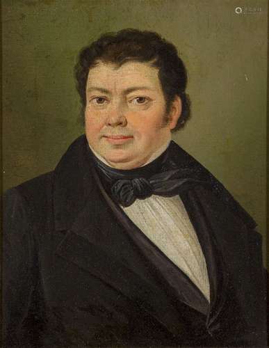 Austrian School, early-mid 19th century- Portrait of a gentleman, quarter-length turned to the right