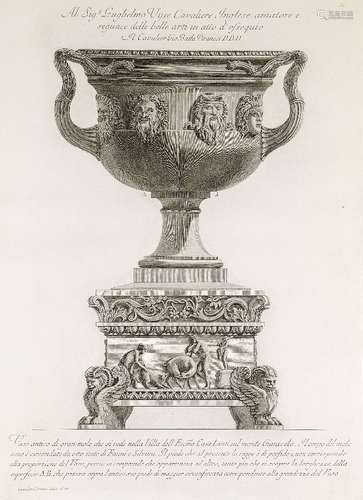 Giovanni Battista Piranesi, Italian 1720-1778- Altra Veduta del gia descritto Vaso; etching,