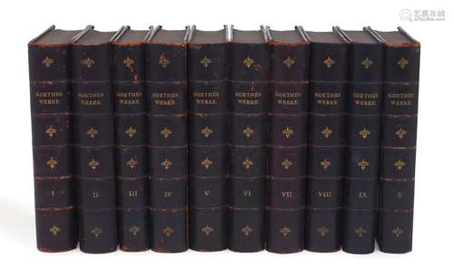 GOETHE, (J. W.), GOETHE’S WERKE, 10 Vols., Ed. LUDWIG, Geiger New ed., G. Grote'sche