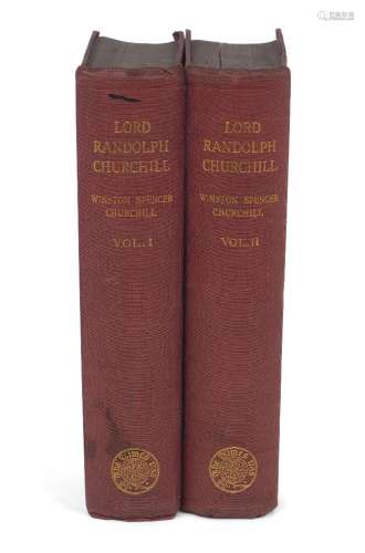 CHURCHILL, (W. S.), LORD RANDOLPH CHURCHILL, 2 Vols., 1st ed., red cloth boards, Macmillan & Co Ltd,