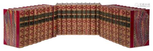 LYTTON, (R. B.), LORD LYTTON'S NOVELS, 27 Vols., Knebworth Ed., red half-calf boards, G. Routlegde &