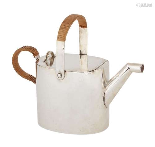 Attributed to Dr. Christopher Dresser (1834-1904), a Hukin & Heath electroplated hot water kettle