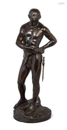 Julius Paul Schmidt-Felling, (1835-1930) Gladiator Signed Bronze 57cm highPlease refer to department