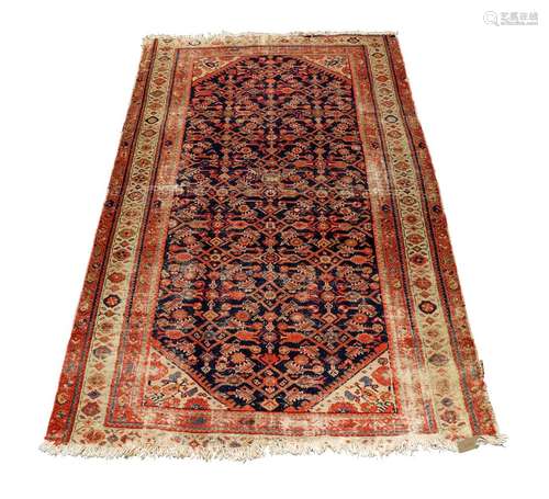 Two West Persian rugs, with floral and foliate field, with multiple borders, larger 212cm x 154cm,